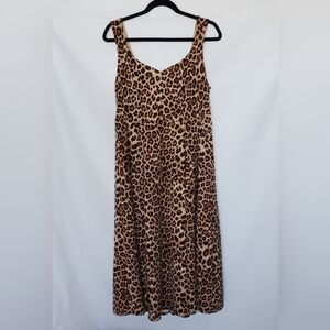 Leopard Print Torrid Midi Dress with Pockets